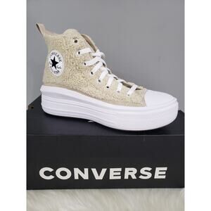 NEW Converse Girl's CTAS Move Platform High Top Sneakers Sz 7 Beach‎ Stone Taupe